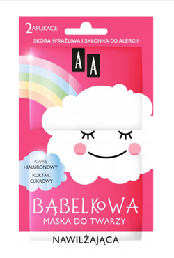 AA Oceanic - ZUŻYĆ DO 30/09/24) AA Maseczki Bąbelkowe - /ZUŻYĆ DO 30/09/24) Bąbelkowa MASECZKA do twarzy NAWILŻAJĄCA każdy rodzaj skóry 2x4g 5900116051116