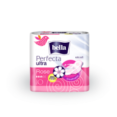 Bella - Perfecta Ultra ROSE - Supercienka podpaska z osłonkami bocznymi o świeżym zapachu 10szt 5900516301927/5900516305291