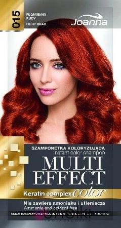 Joanna - Multi Color Effect Keratin Complex - Szamponetka 015 PŁOMIENNY RUDY 35g 5901018015251