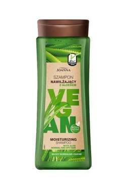 Joanna - Vegan - SZAMPON do włosów nawilżający ALOES włosy normalne i suche 300ml 5901018019280