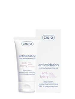 Ziaja - Acai Berry - Protective & soothing day cream SPF 10 / Krem na DZIEŃ ochronno- łagodzący SPF 10 ochrona niska skóra wiotka, pozbawiona blasku, wrażliwa 50ml 5901887042266