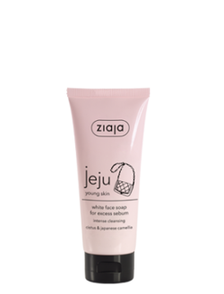 Ziaja - JEJU - White face soap for excess sebum / Białe MYDŁO DO TWARZY z nutą mango, kokosa i papai 75ml 5901887047889